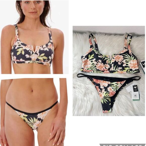 NWT Rip Curl Set Sol Seeker Bikini DD Top and Skimpy Bottom Resortwear Large - Picture 1 of 7